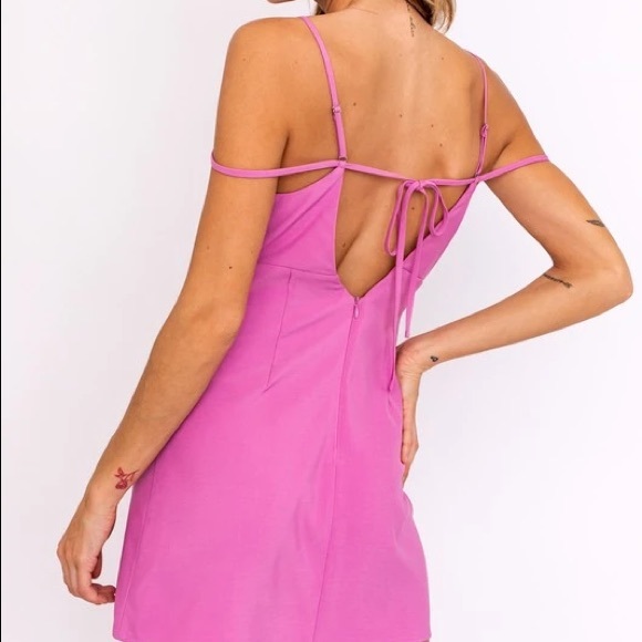 Le Lis Pink Strappy Mini Dress - Picture 2 of 8